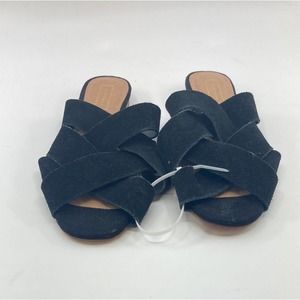Topshop Black Suede Sandals